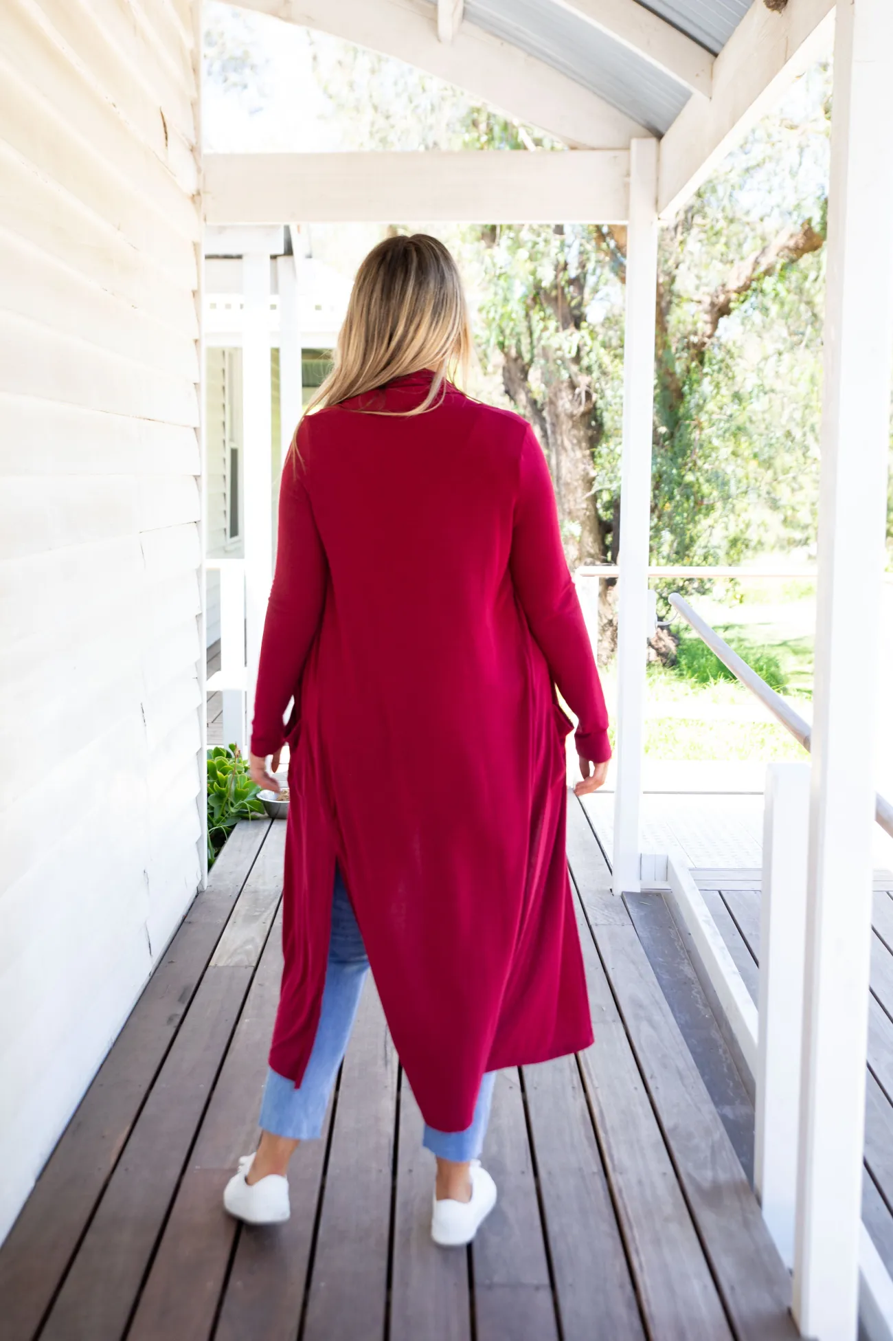 Proud Poppy Clothing Jane Cardigan in Burgundy Clearance