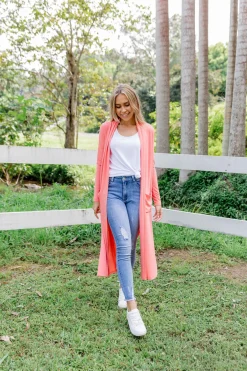 Proud Poppy Clothing Jane Cardigan in Coral New