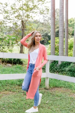 Proud Poppy Clothing Jane Cardigan in Coral New