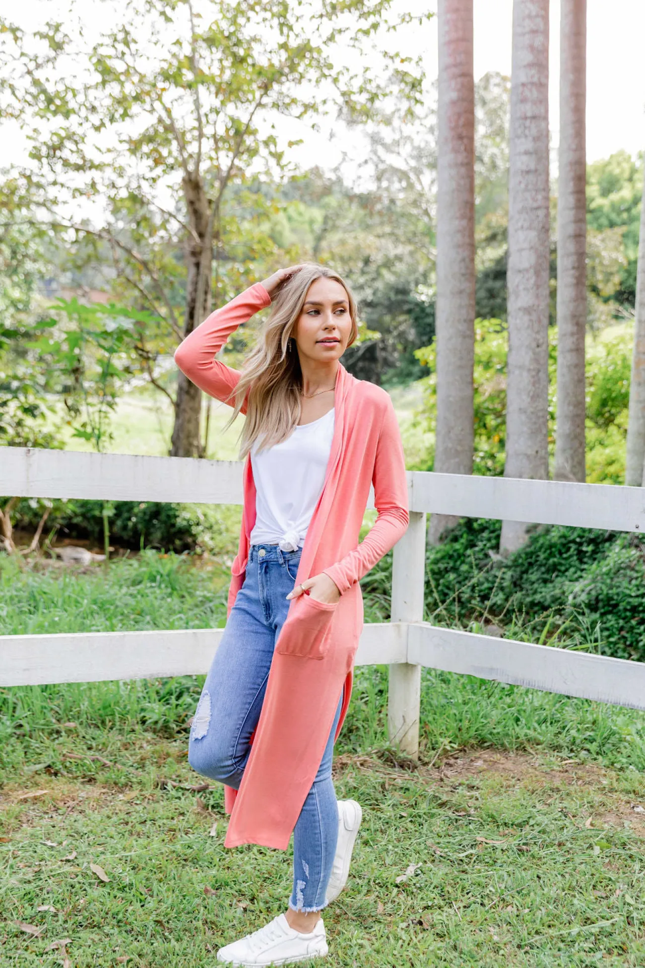 Proud Poppy Clothing Jane Cardigan in Coral New