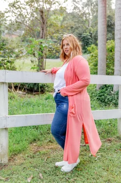 Proud Poppy Clothing Jane Cardigan in Coral New