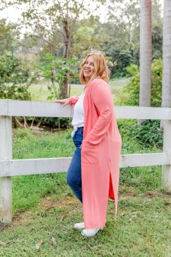 Proud Poppy Clothing Jane Cardigan in Coral New