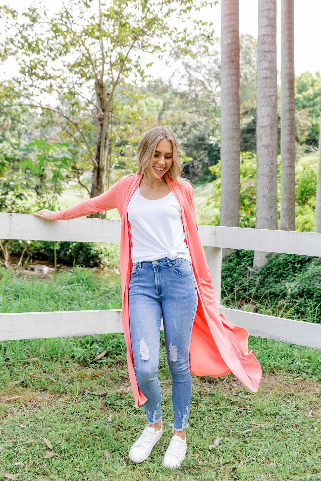 Proud Poppy Clothing Jane Cardigan in Coral New
