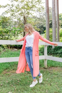Proud Poppy Clothing Jane Cardigan in Coral New