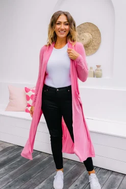 Proud Poppy Clothing Jane Cardigan in Dark Pink DarkPink Clearance