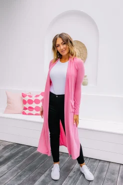 Proud Poppy Clothing Jane Cardigan in Dark Pink DarkPink Clearance