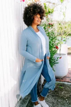 Proud Poppy Clothing Jane Cardigan in Dusty Blue DustyBlue New