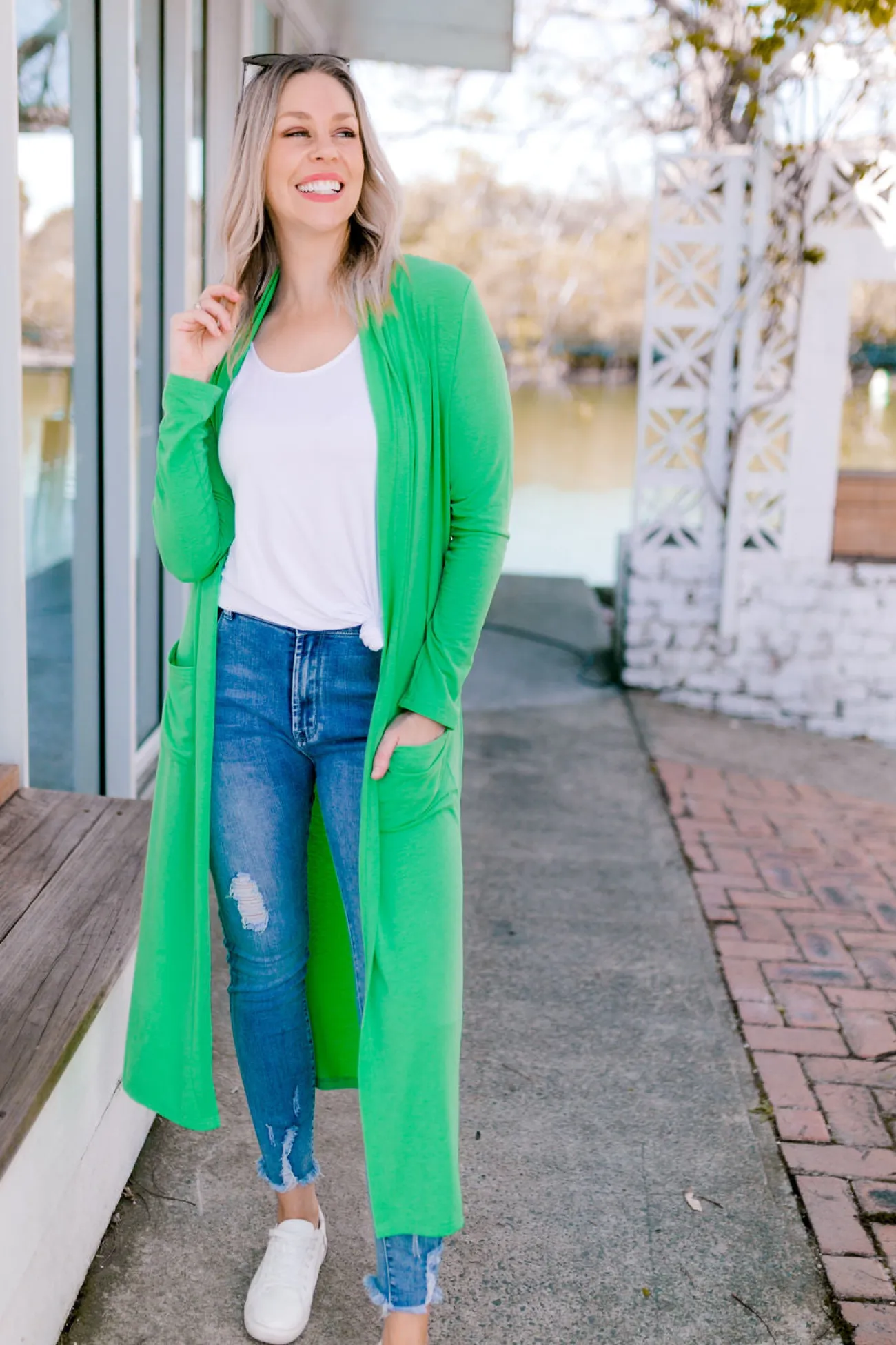 Proud Poppy Clothing Jane Cardigan in Green Online