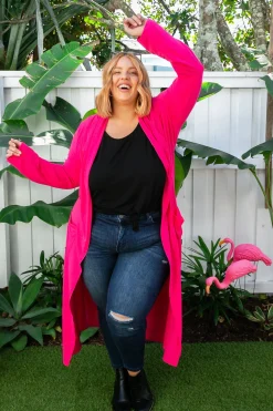 Proud Poppy Clothing Jane Cardigan in Hot Pink HotPink Fashion