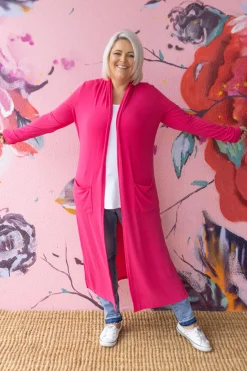 Proud Poppy Clothing Jane Cardigan in Hot Pink HotPink Fashion