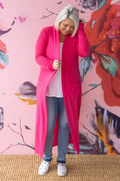Proud Poppy Clothing Jane Cardigan in Hot Pink HotPink Fashion
