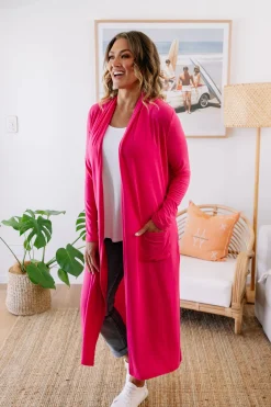 Proud Poppy Clothing Jane Cardigan in Hot Pink HotPink Fashion