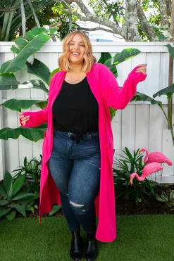 Proud Poppy Clothing Jane Cardigan in Hot Pink HotPink Fashion