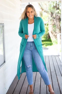 Proud Poppy Clothing Jane Cardigan in Jade Hot
