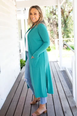 Proud Poppy Clothing Jane Cardigan in Jade Hot