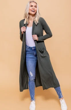 Proud Poppy Clothing Jane Cardigan in Khaki Sale
