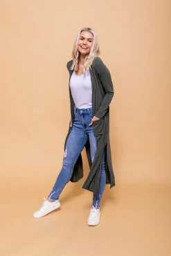 Proud Poppy Clothing Jane Cardigan in Khaki Sale