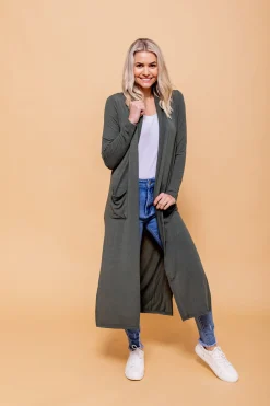 Proud Poppy Clothing Jane Cardigan in Khaki Sale