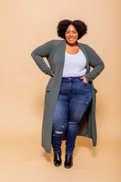 Proud Poppy Clothing Jane Cardigan in Khaki Sale