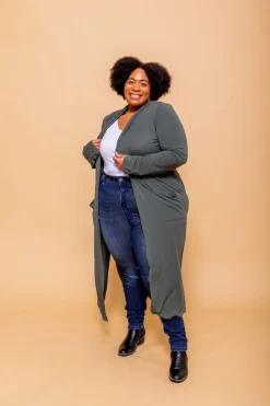 Proud Poppy Clothing Jane Cardigan in Khaki Sale