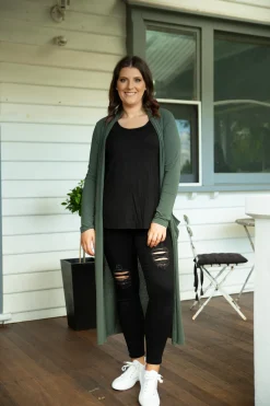 Proud Poppy Clothing Jane Cardigan in Khaki Sale