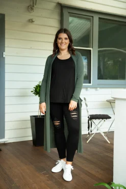 Proud Poppy Clothing Jane Cardigan in Khaki Sale