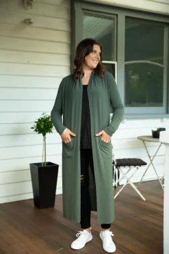Proud Poppy Clothing Jane Cardigan in Khaki Sale