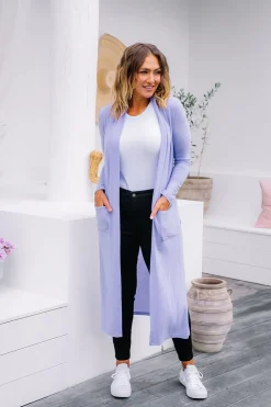 Proud Poppy Clothing Jane Cardigan in Lavender Clearance