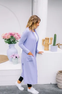 Proud Poppy Clothing Jane Cardigan in Lavender Clearance