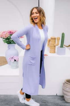 Proud Poppy Clothing Jane Cardigan in Lavender Clearance