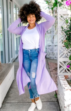 Proud Poppy Clothing Jane Cardigan in Lilac Discount