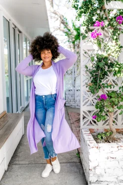 Proud Poppy Clothing Jane Cardigan in Lilac Discount
