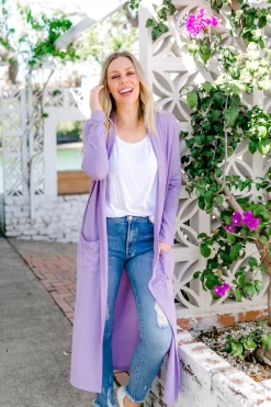 Proud Poppy Clothing Jane Cardigan in Lilac Discount