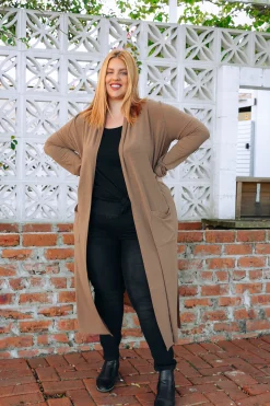Proud Poppy Clothing Jane Cardigan in Mocha Clearance