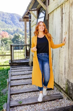 Proud Poppy Clothing Jane Cardigan in Mustard New