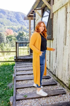Proud Poppy Clothing Jane Cardigan in Mustard New