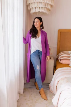 Proud Poppy Clothing Jane Cardigan In Purple Fashion
