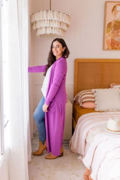 Proud Poppy Clothing Jane Cardigan In Purple Fashion