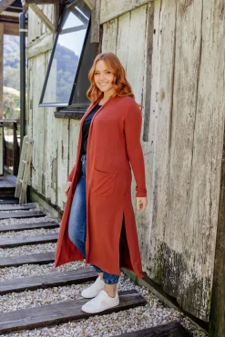 Proud Poppy Clothing Jane Cardigan in Rust Hot