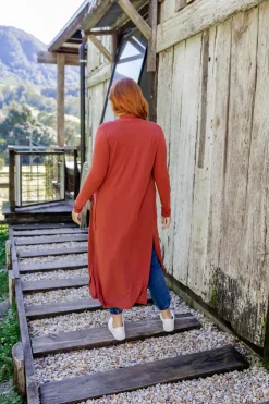 Proud Poppy Clothing Jane Cardigan in Rust Hot