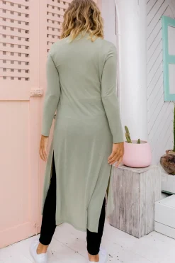 Proud Poppy Clothing Jane Cardigan in Sage Outlet