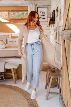 Proud Poppy Clothing Jane Cardigan in Stone Outlet
