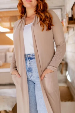 Proud Poppy Clothing Jane Cardigan in Stone Outlet