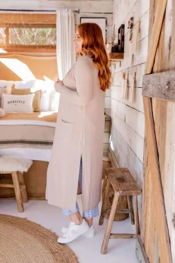Proud Poppy Clothing Jane Cardigan in Stone Outlet