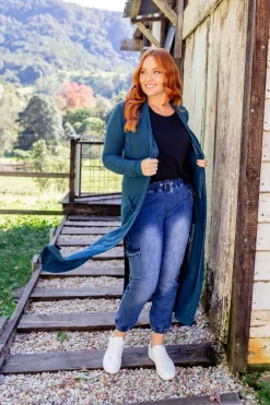 Proud Poppy Clothing Jane Cardigan in Teal Online