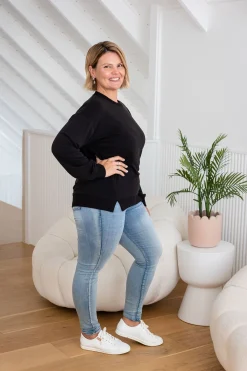 Proud Poppy Clothing Jenny Lounge Modal Blend Sweater in Black Clearance