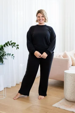 Proud Poppy Clothing Jenny Lounge Modal Blend Sweater in Black Clearance