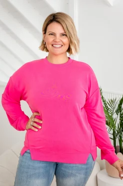 Proud Poppy Clothing Jenny Lounge Modal Blend Sweater in Magenta Clearance