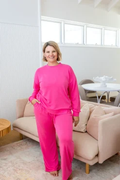 Proud Poppy Clothing Jenny Lounge Modal Blend Sweater in Magenta Clearance