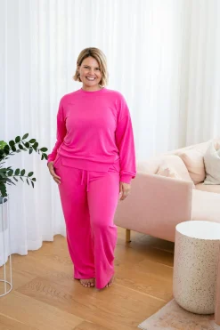 Proud Poppy Clothing Jenny Lounge Modal Blend Sweater in Magenta Clearance